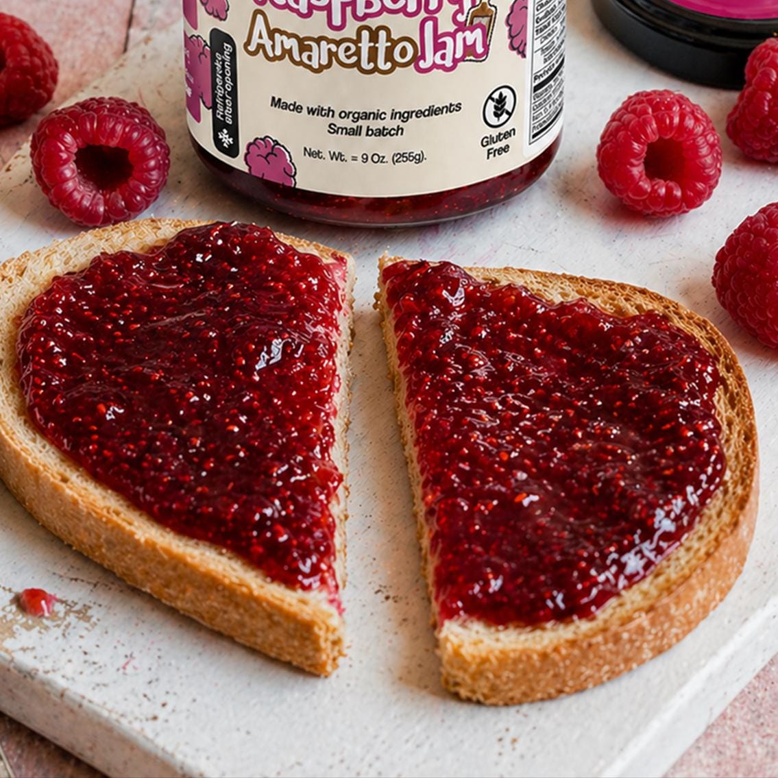 Urbina Heritage Raspberry Amaretto Jam – Small Batch Gourmet Fruit Spread (9oz)