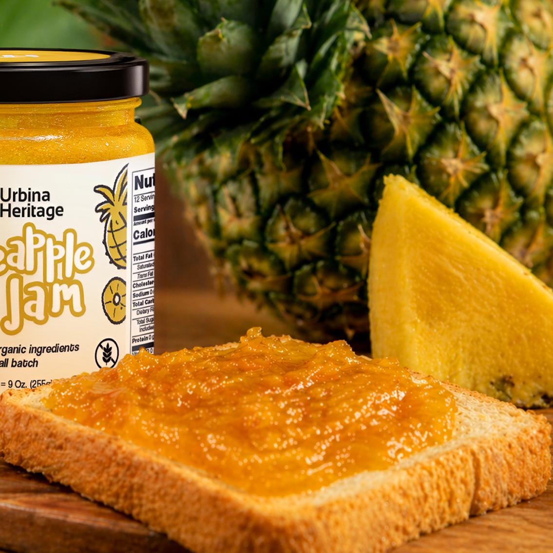 Urbina Heritage Pineapple Jam – Small Batch Tropical Fruit Spread (9 oz)