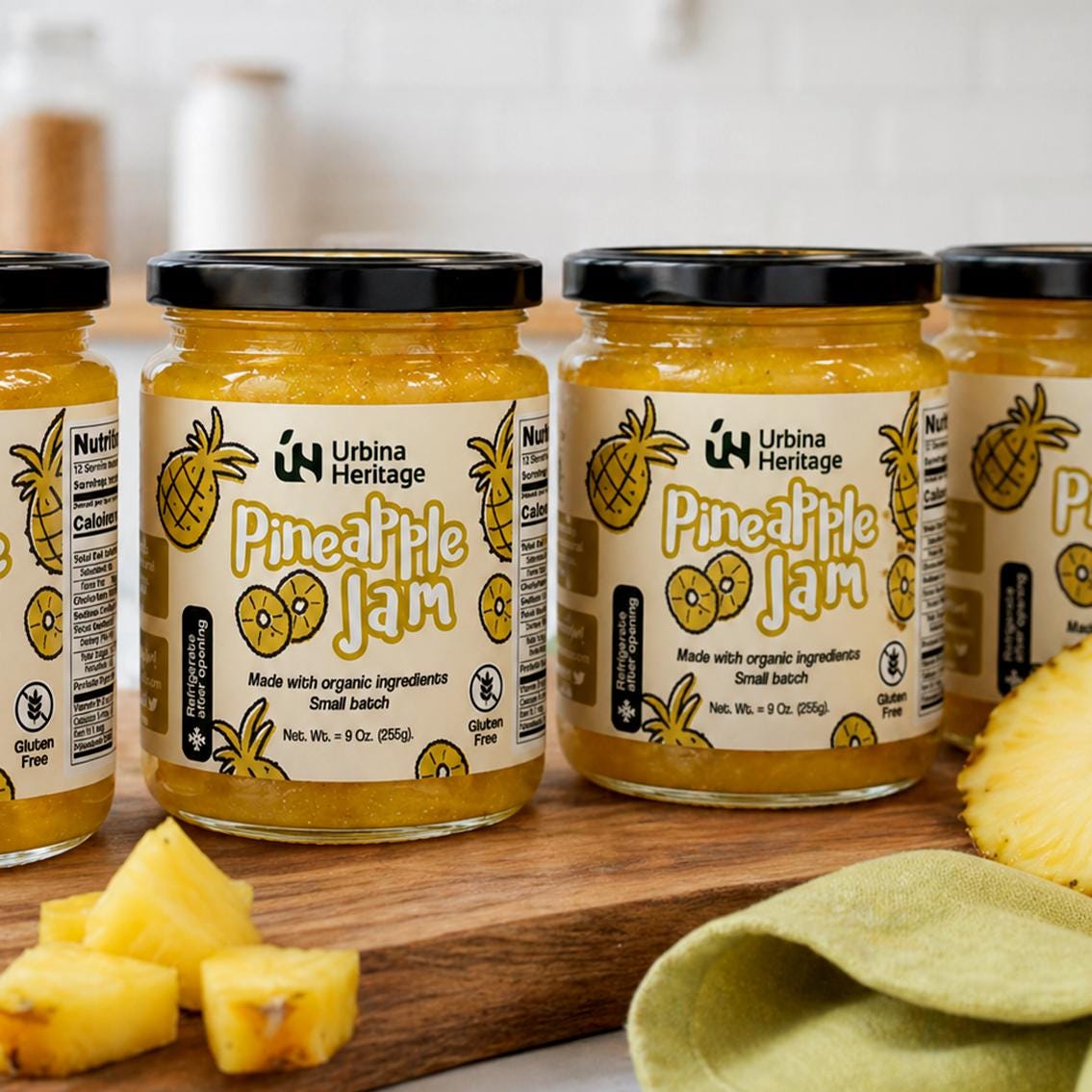 Urbina Heritage Pineapple Jam – Small Batch Tropical Fruit Spread (9 oz)