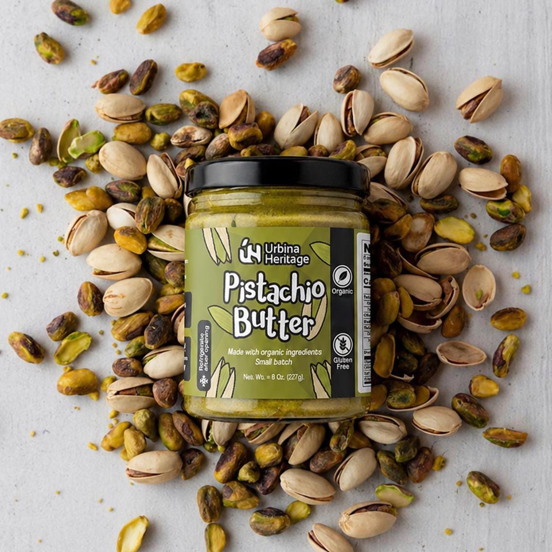 Urbina Heritage Small Batch Premium Pistachio Butter – Creamy Gourmet Nut Spread (8oz)