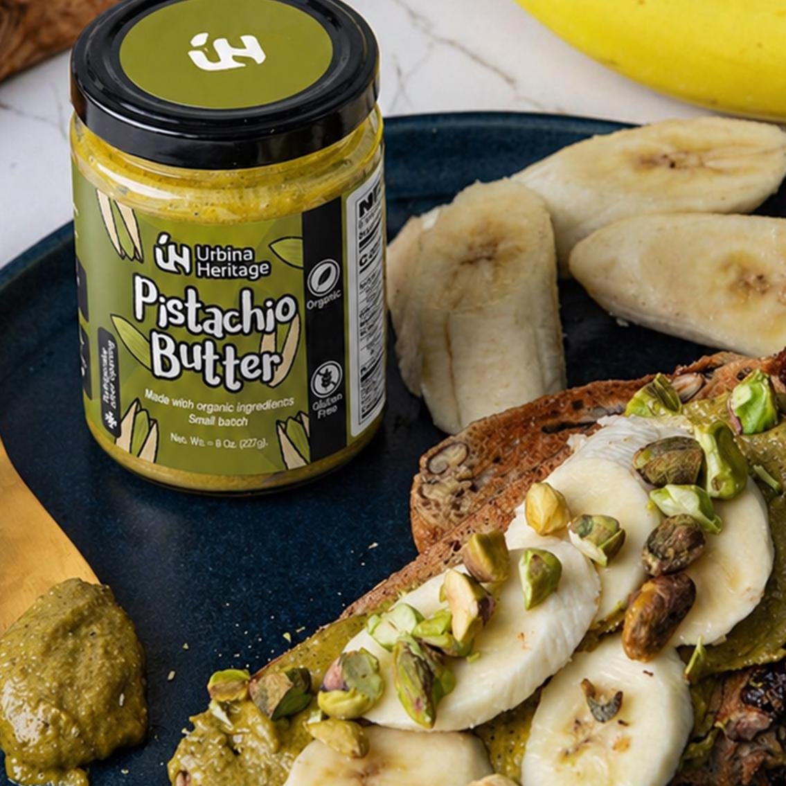 Urbina Heritage Small Batch Premium Pistachio Butter – Creamy Gourmet Nut Spread (8oz)