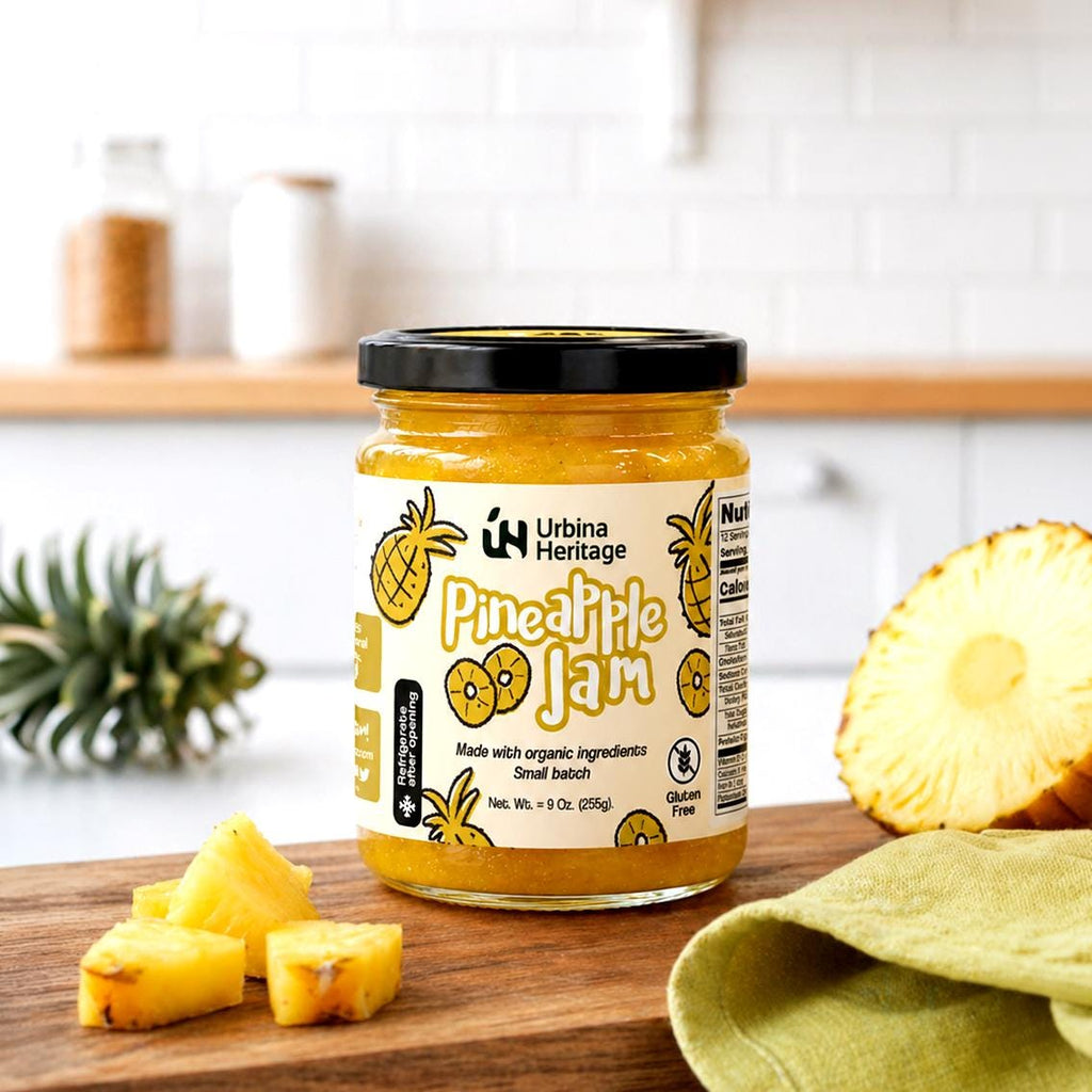 Urbina Heritage Pineapple Jam – Small Batch Tropical Fruit Spread (9 oz)