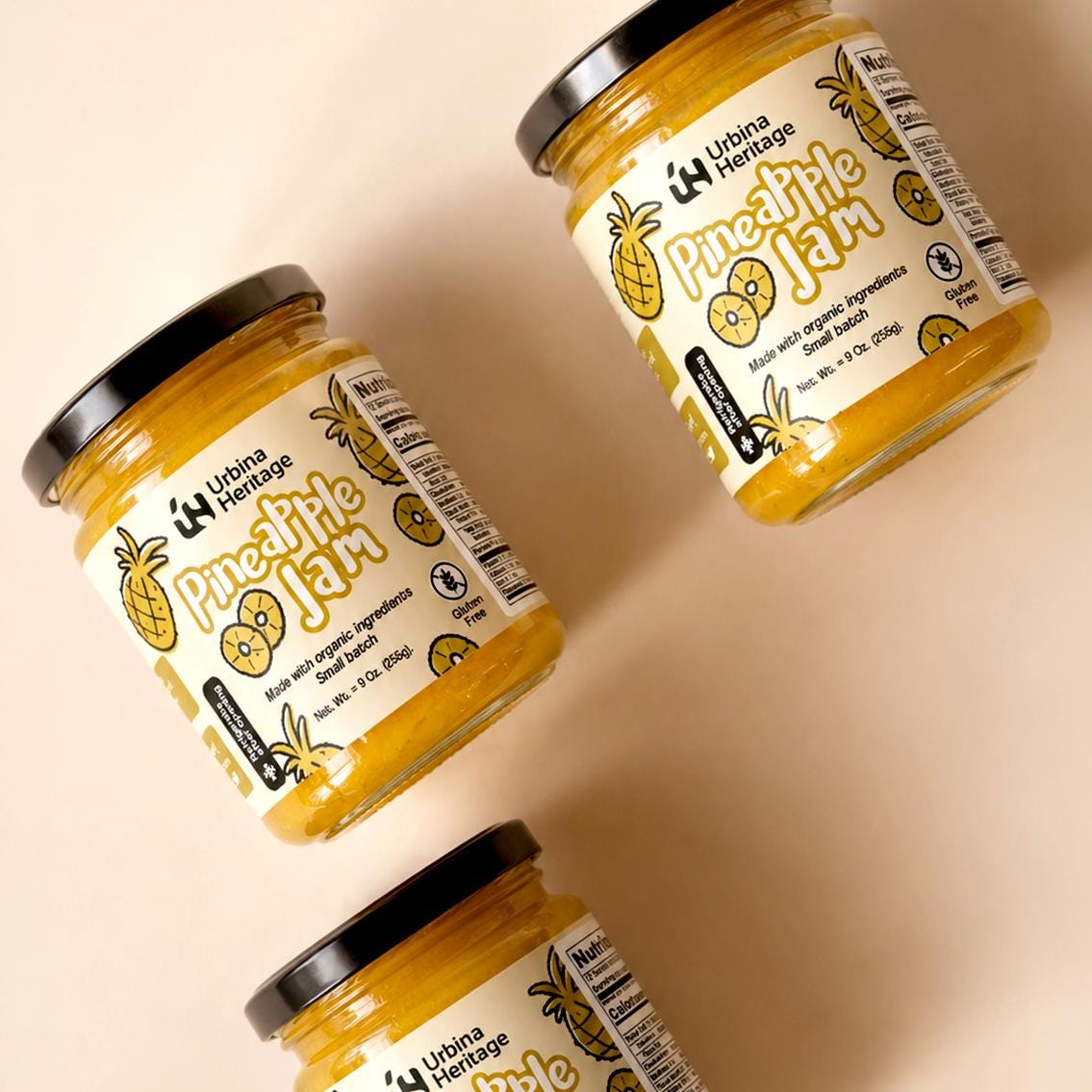 Urbina Heritage Pineapple Jam – Small Batch Tropical Fruit Spread (9 oz)