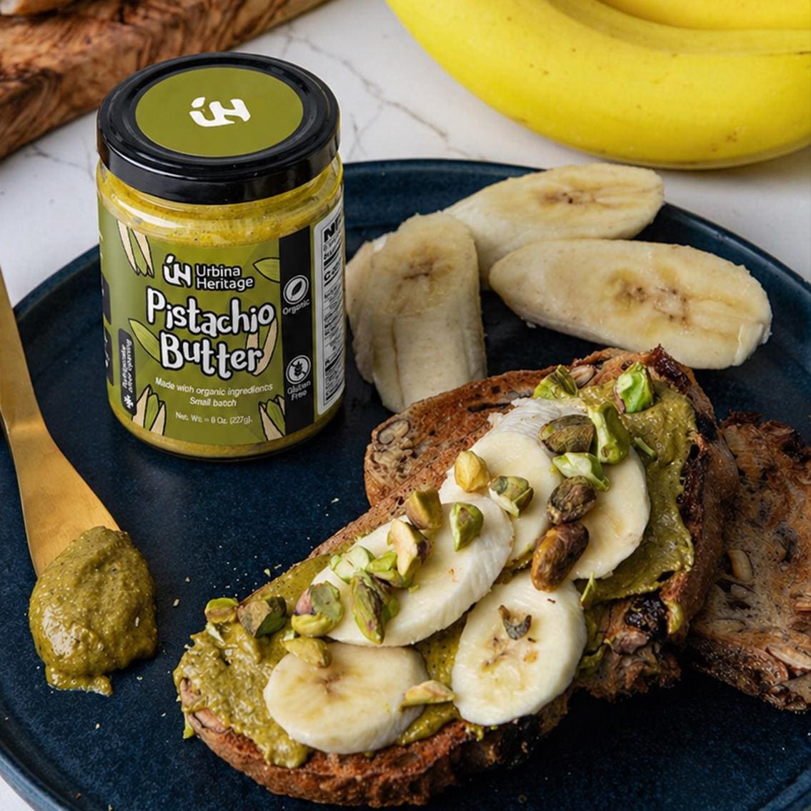 Urbina Heritage Small Batch Premium Pistachio Butter – Creamy Gourmet Nut Spread (8oz)
