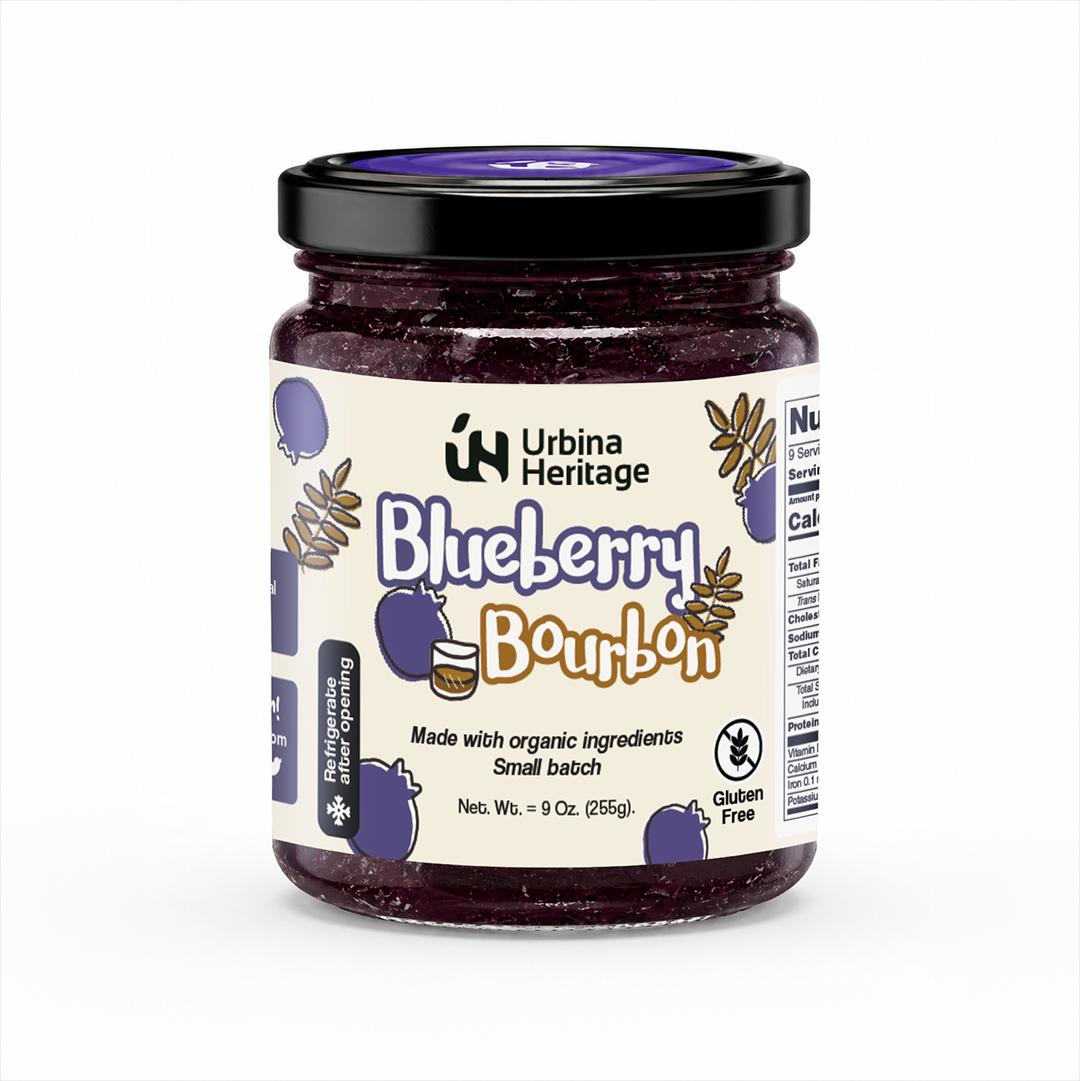Urbina Heritage Blueberry Bourbon Jam – Small Batch Gourmet Spread (6 oz)