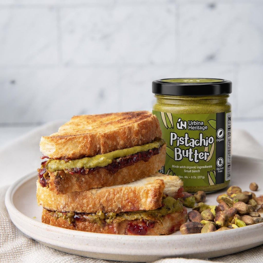Urbina Heritage Small Batch Premium Pistachio Butter – Creamy Gourmet Nut Spread (8oz)