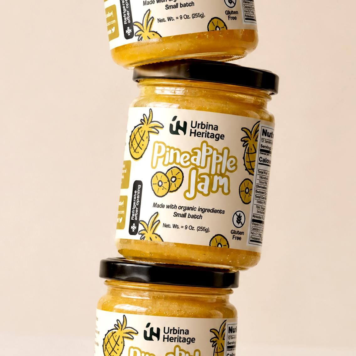 Urbina Heritage Pineapple Jam – Small Batch Tropical Fruit Spread (9 oz)